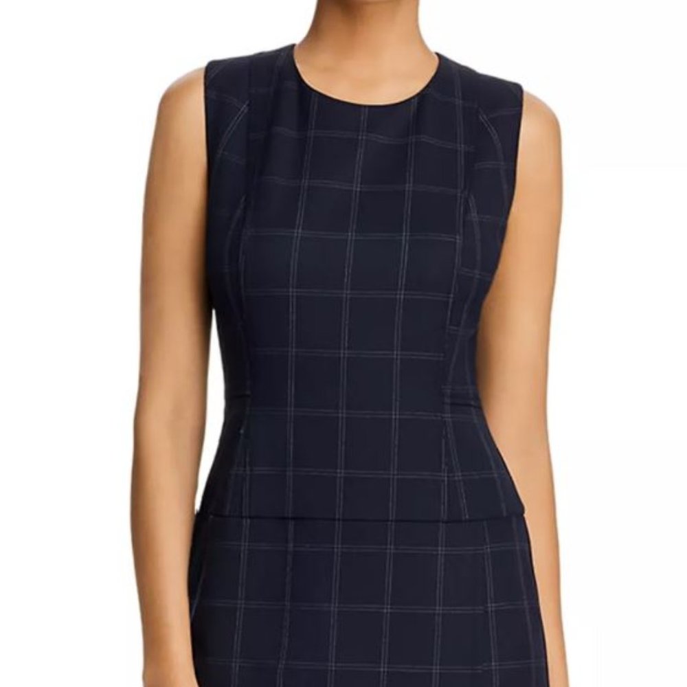 Donna Karen New York Windowpane Sheath Dress